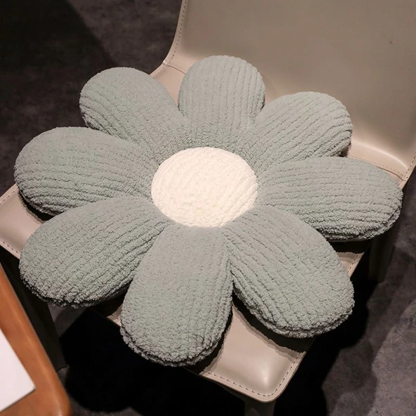 Kadife Yaprak Minder - Yeşil - 60cm