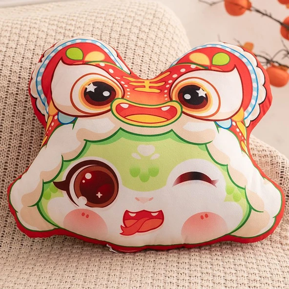 Yılan Yılı Baskılı Peluş Anahtarlık - Sarı 10cm - Resim 6