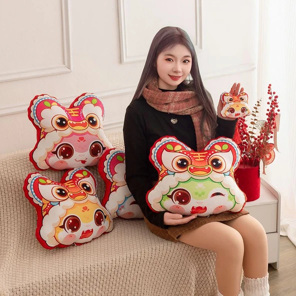 Yılan Yılı Baskılı Peluş Anahtarlık - Sarı 10cm - Resim 2