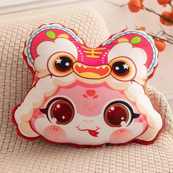 Yılan Yılı Baskılı Peluş Anahtarlık - Sarı 10cm - Resim 5