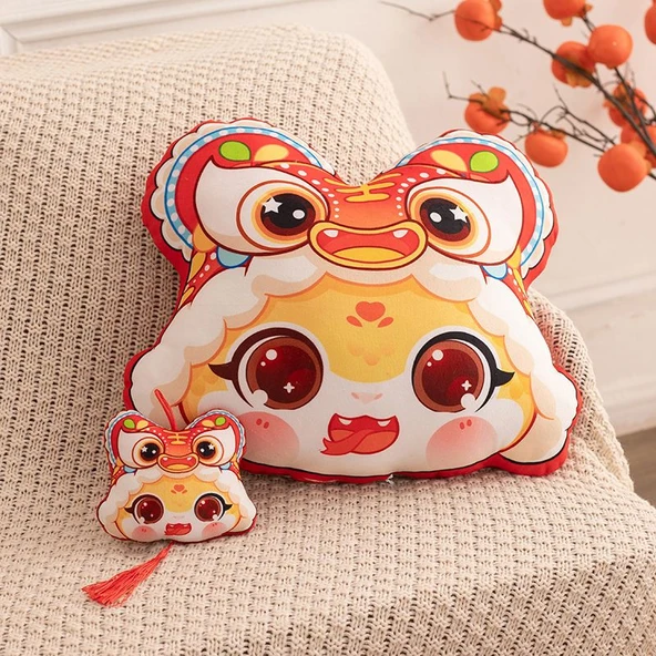 Yılan Yılı Baskılı Peluş Anahtarlık - Sarı 10cm - Resim 8