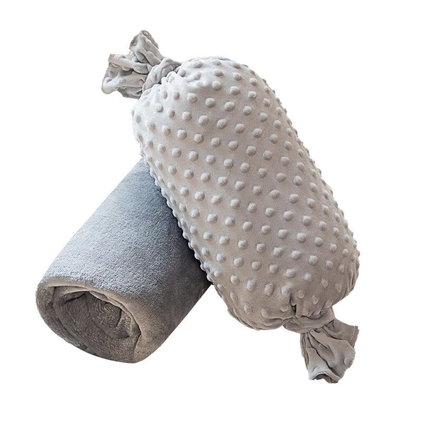 Şeker Renkli Peluş Battaniye - Sütlü Sarı - 1x1.7m - 12