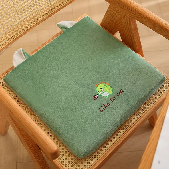 Çizgi Film Desenli Hafızalı Köpük Yuvarlak Minder - Dinozor - 40 cm - 6