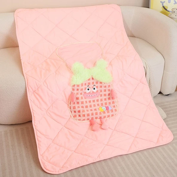 Pembe Yastık Battaniye - 100x150 cm - 12
