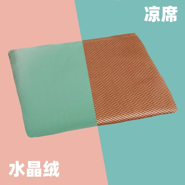 Hafızalı Köpük Peluş Minder - Yeşil Büyük 35x38cm