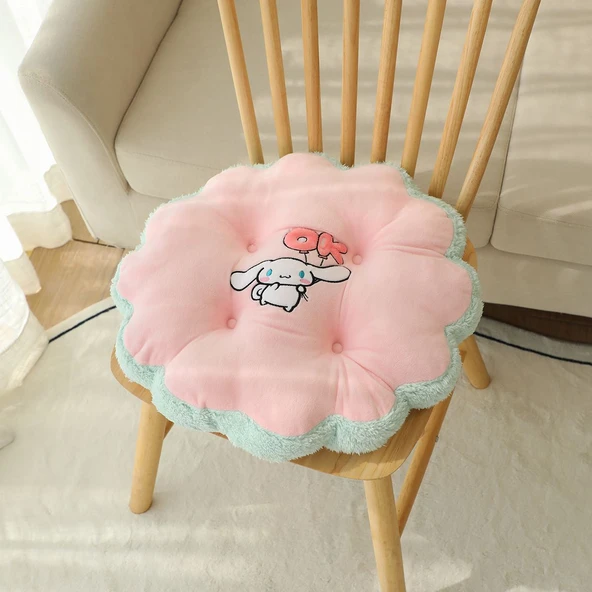 Yuvarlak Peluş Minder - Açık Pembe Cinnamoroll - 42cm