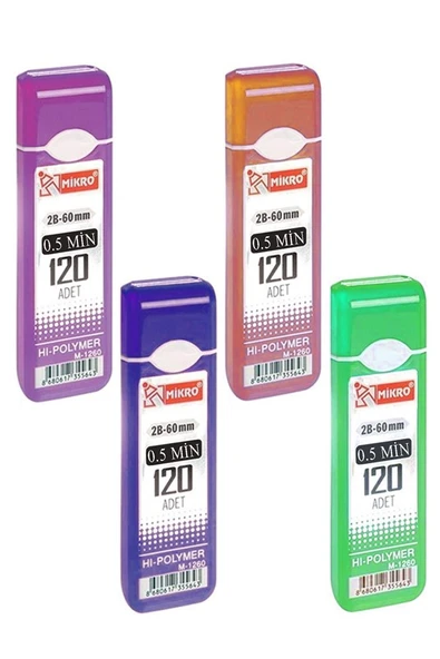 Kalem Ucu 120 li 0.5 mm 2B 4 Paket Çoklu Versatil Kalem Uç Mekanik Uçlu Otomatik Kurşun Mikro Kalem Ucu 60 mm Yumuşak ürün görseli