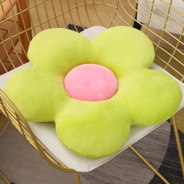 Çiçek Peluş Minder - Sarı - 45cm - Resim 12