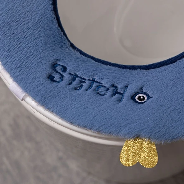 Sevimli Çizgi Film Peluş Klozet Kapağı - Stitch - 5