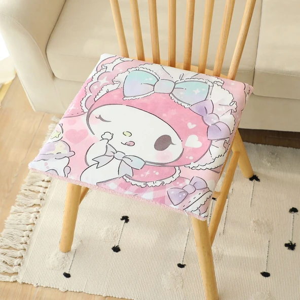 Kristal Peluş Koltuk Minderi 40x40 cm - Stil Üç