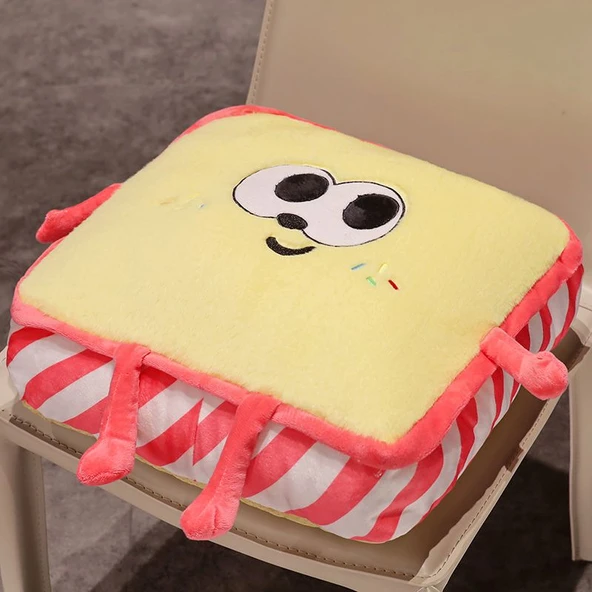 Çizgi Film Tost Peluş Minder - Sarı 40x40x15cm - 8