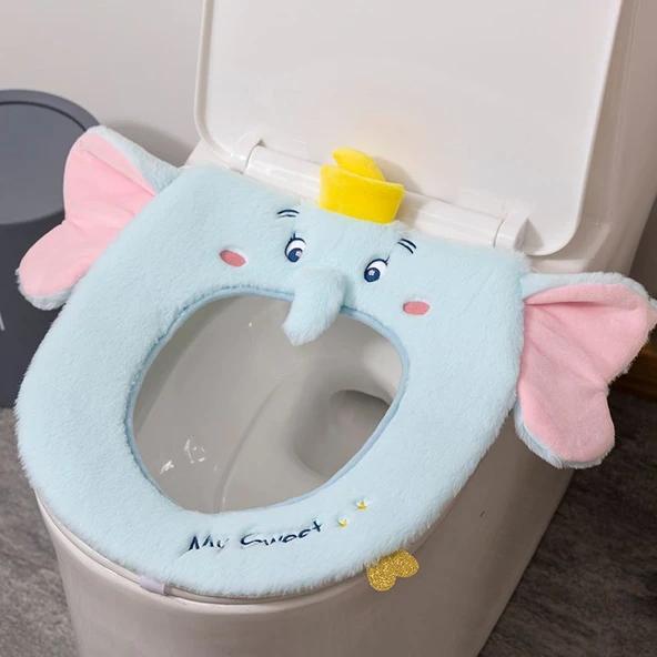 Sevimli Çizgi Film Peluş Klozet Kapağı - Stitch - 4