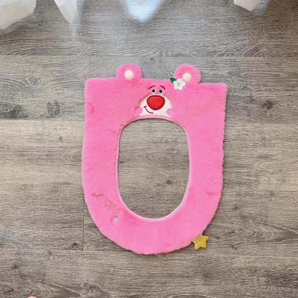 Çilek Ayı Klozet Kapağı - Pembe Dilimli - Tek Boyut - 11