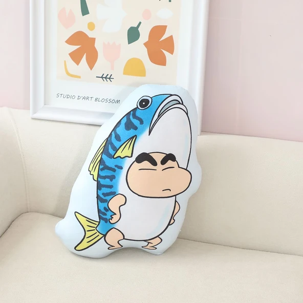 Crayon Shin-chan Tavşan Kostümlü Peluş Yastık 36cm - 5