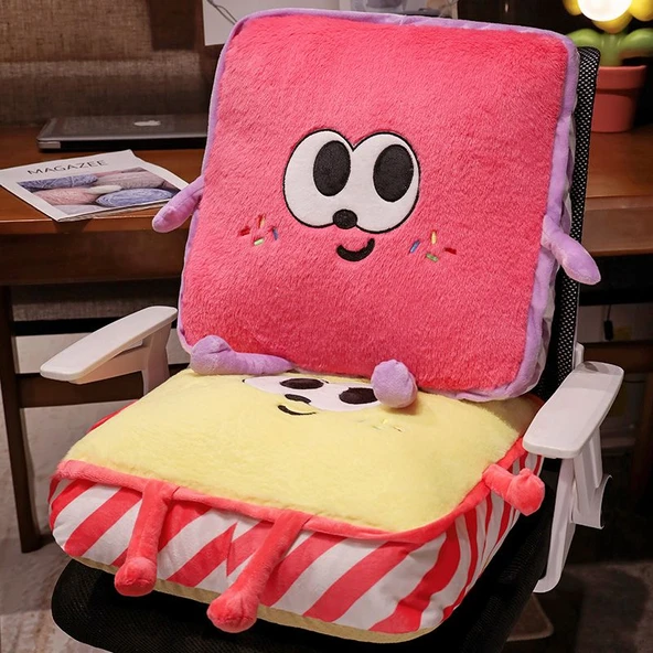 Çizgi Film Tost Peluş Minder - Yeşil 40x40x15cm - 9