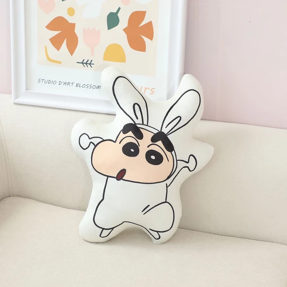 Crayon Shin-chan Tavşan Kostümlü Peluş Yastık 36cm - 1