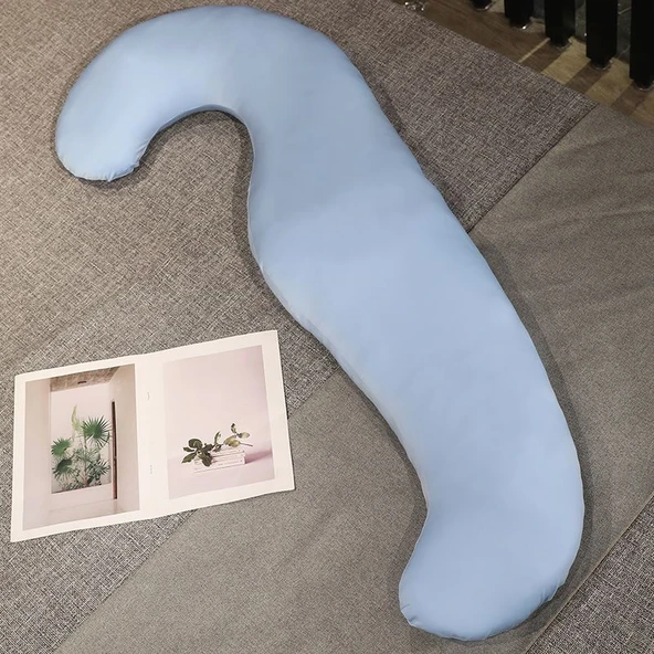 Buz İpek Bacak Yastığı - Mavi - 130cm