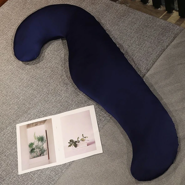Buz İpek Bacak Yastığı - Lacivert - 100cm - 6
