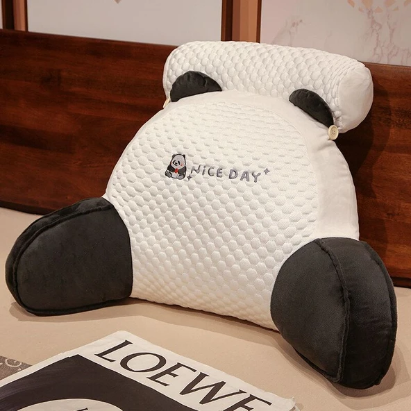 Panda Tasarımlı Peluş Bel Yastığı - 65x45cm