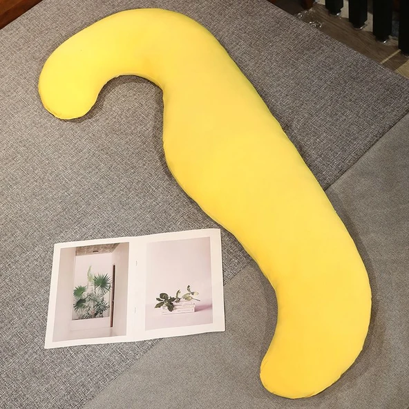 Buz İpek Bacak Yastığı - Sarı - 100cm