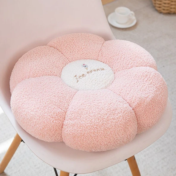 Dondurma Çiçek Minder - Greyfurt Pembe - 68cm