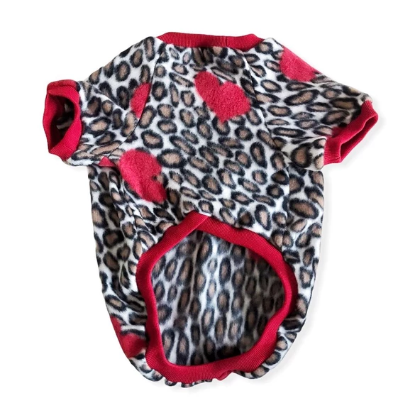 Leopar Hearts Kedi Süeteri Kedi Kıyafeti - 5