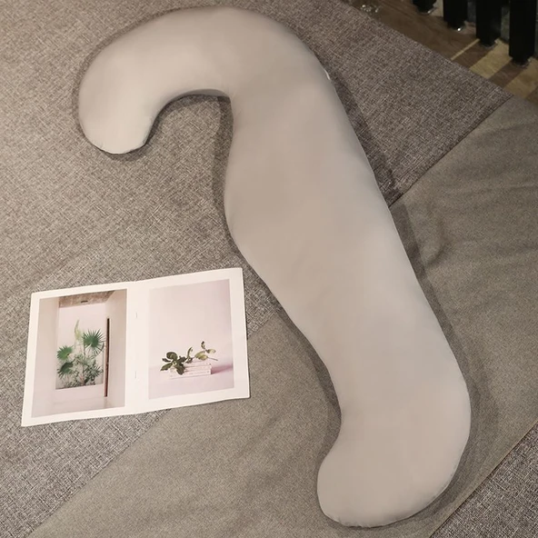 Buz İpek Bacak Yastığı - Gri - 130cm