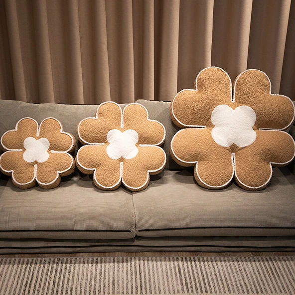 Yonca Çiçeği Peluş Minder - Turuncu Sakura - 50cm - 5