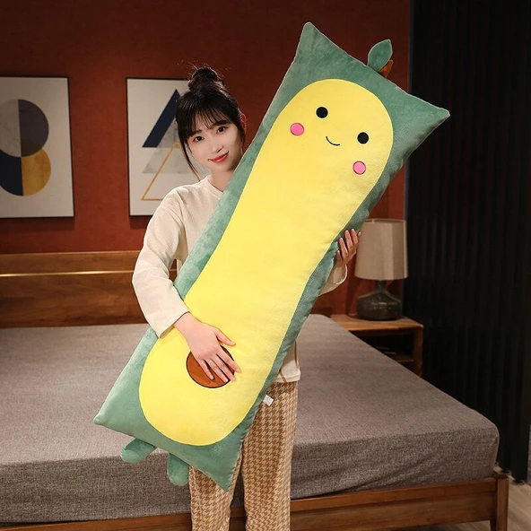 Uzun Peluş Yastık - Kırmızı Çilek - 40cm - 10