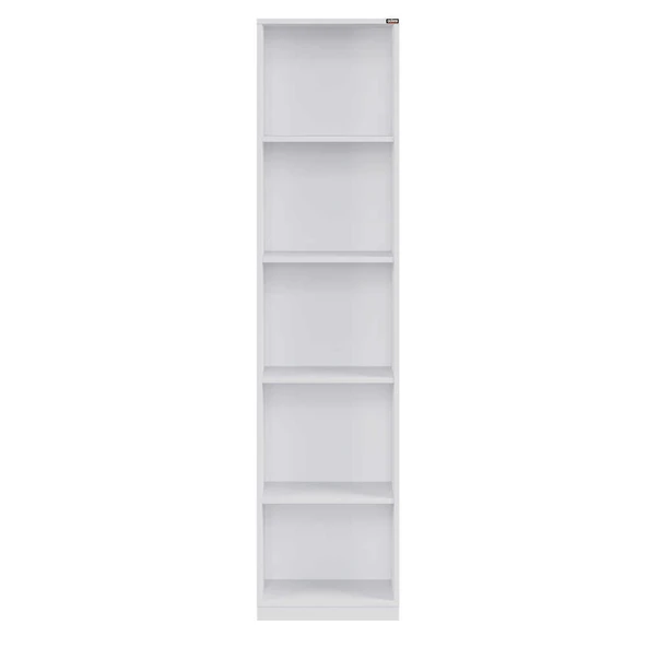 Modern 5 Raflı Kitaplık - Beyaz 43x182x26 cm - 2