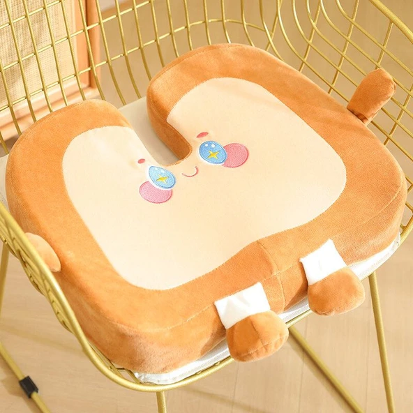 Çikolatalı Tost Peluş Oturma Minderi - 45x35cm
