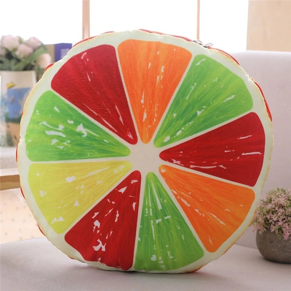 Meyve Desenli Yazlık Serinletici Yorgan - Açık Mavi Limon - 1x1.5m - 12