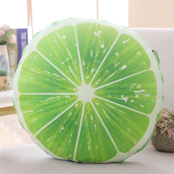 Meyve Desenli Yazlık Serinletici Yorgan - Açık Mavi Limon - 1x1.5m - 10