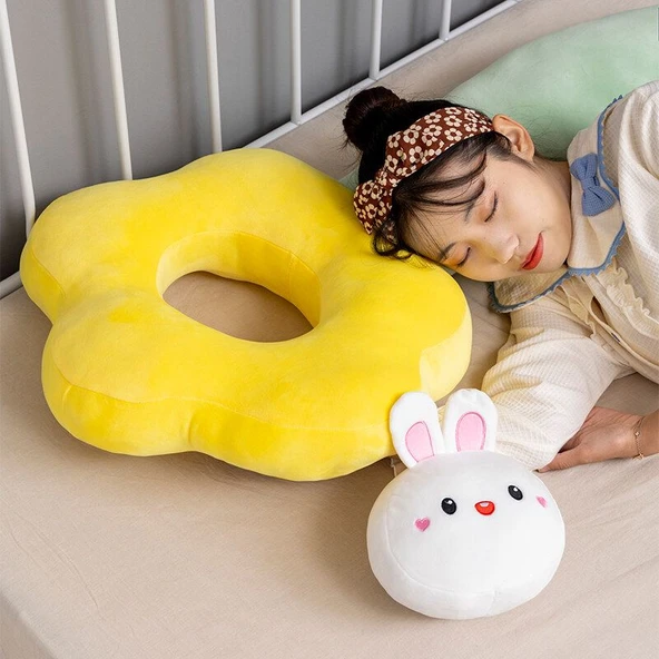 Çiçek Peluş Yastık - Domuz - 100cm - 11
