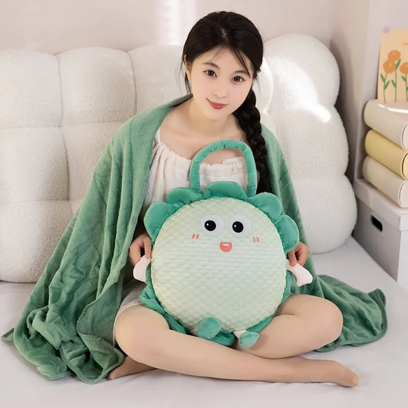 Yeşil Peluş Yastık - 45cm - 10
