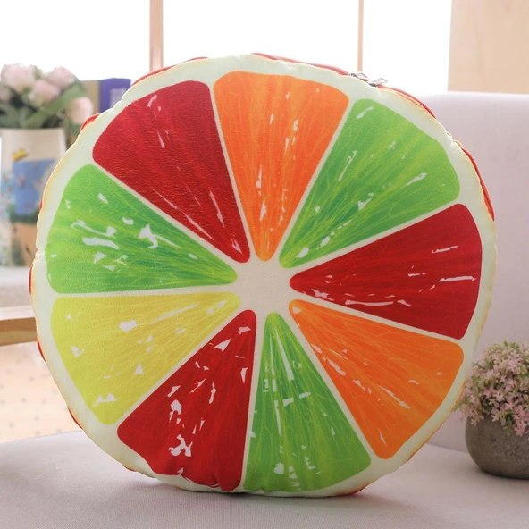 Meyve Desenli Yazlık Serinletici Yorgan - Renkli Limon - 1x1.5m