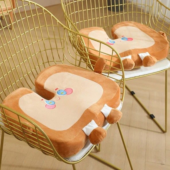 Çikolatalı Tost Peluş Oturma Minderi - 45x35cm - 11