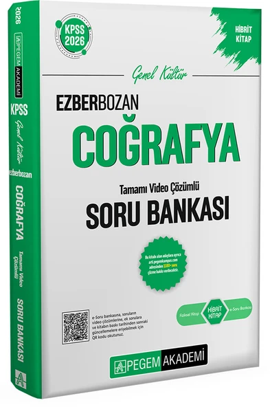 Pegem 2026 KPSS Ezberbozan Coğrafya Tamamı Video Çözümlü Soru Bankası Pegem Akademi - 2