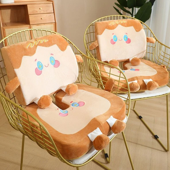 Çikolatalı Tost Peluş Oturma Minderi - 45x35cm - 10