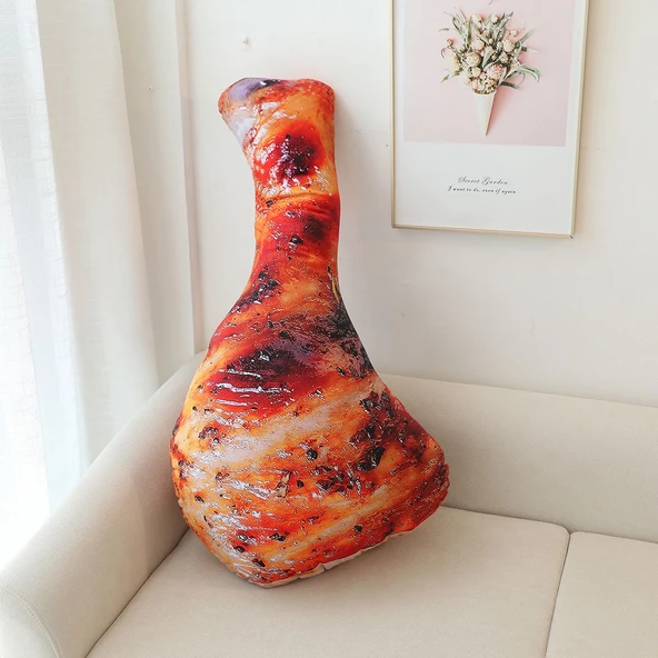 Tavuk Bacağı Peluş Yastık - Resim Rengi - 20cm