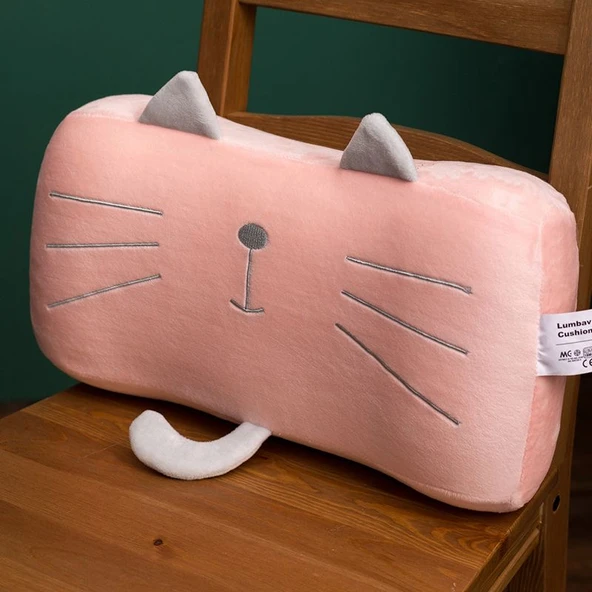 Çizgi Film Desenli Hafızalı Köpük Yastık - Pembe Domuz 42cm x 22cm - 8