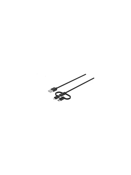 Philips Mfi Lisanslı 3in1 Micro-lightining-type-c Hızlı Şarj Kablosu Örgü 1.2m DLC5204T