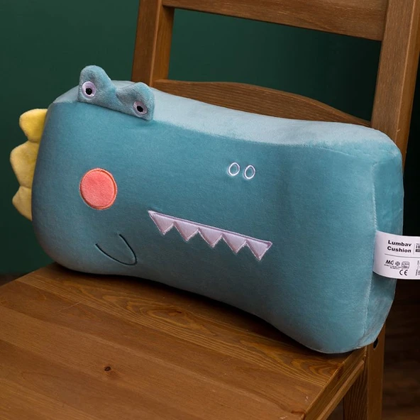 Çizgi Film Desenli Hafızalı Köpük Yastık - Pembe Domuz 42cm x 22cm - 3