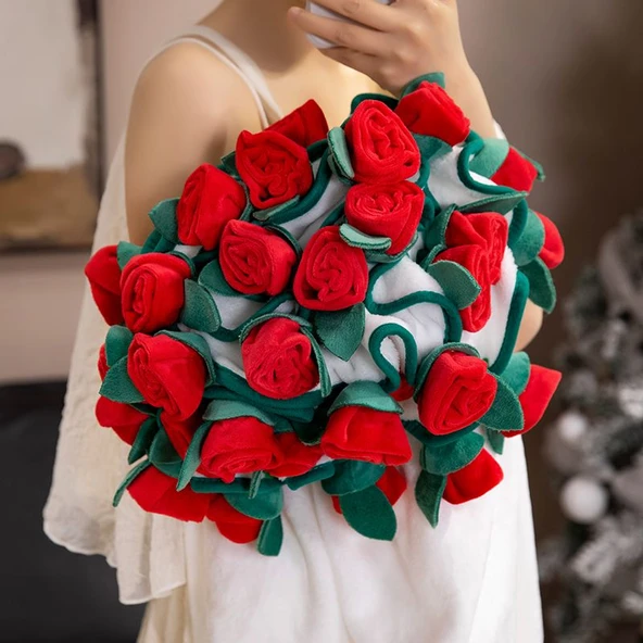 Gül Çiçek Buketi Battaniye Peluş Oyuncak - 90cm
