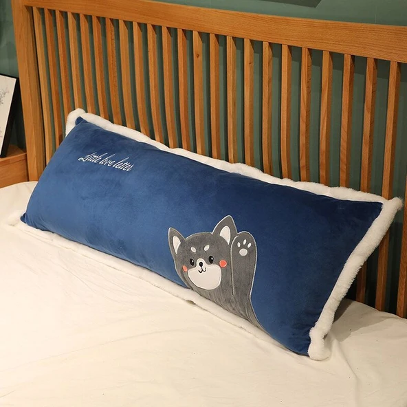 Hayvan Peluş Dikdörtgen Yastık - Husky - 160cm