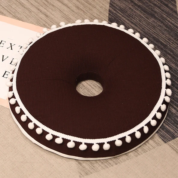 Hafızalı Sünger Donut Minder - Koyu Kahve - 40x8cm