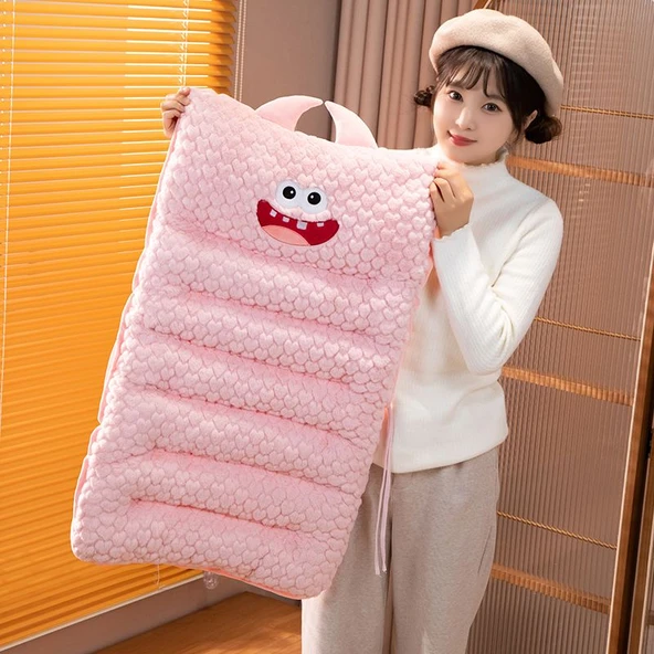 Peluş Bağlantılı Koltuk Minderi - Yeşil 80x45cm - 7