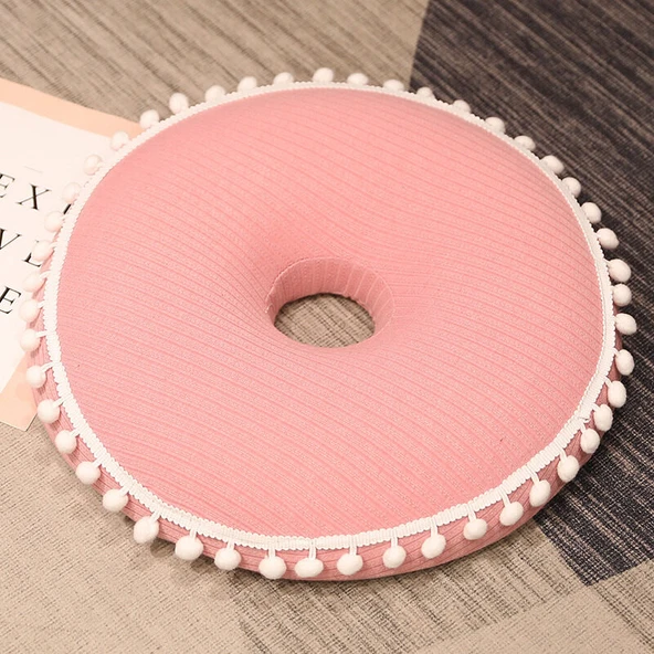 Hafızalı Sünger Donut Minder - Nordic Pembe - 40x8cm