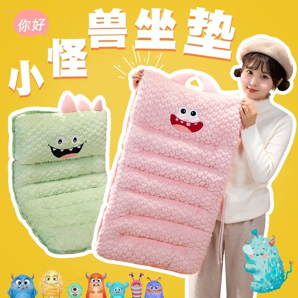Peluş Bağlantılı Koltuk Minderi - Mor 80x45cm - 2