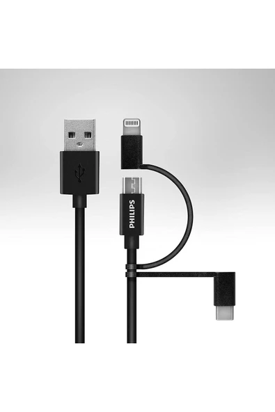 Philips Mfi Lisanslı 3in1 Micro-lightining-type-c Hızlı Şarj Kablosu 1.2m Dlc3104T - 3